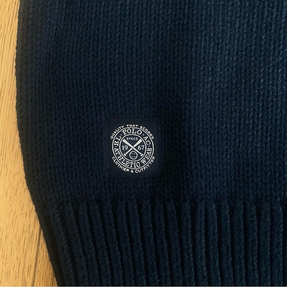 Polo Ralph Lauren Crewneck Sweater Cotton Yankees Embroidered Patch Baseball - Picture 4 of 9